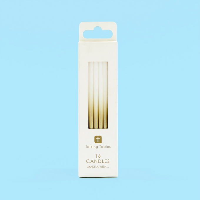 Tall Ombre Gold Candles