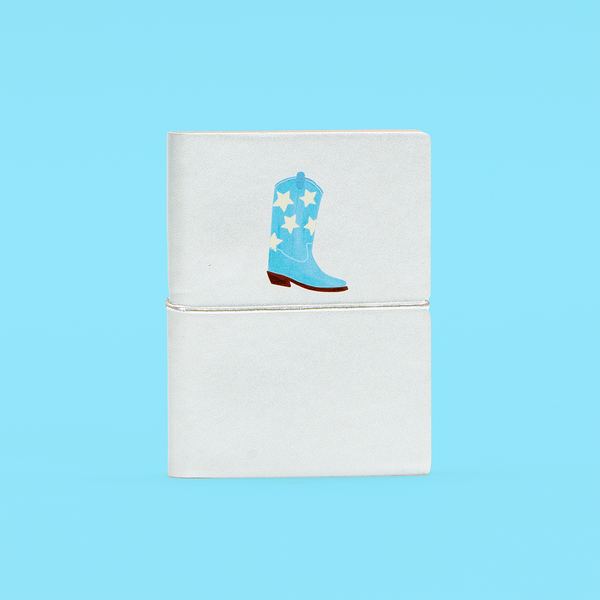 A7 Silver Cowgirl Boot Notebook