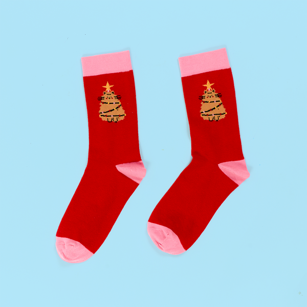 Meowy Christmas Socks
