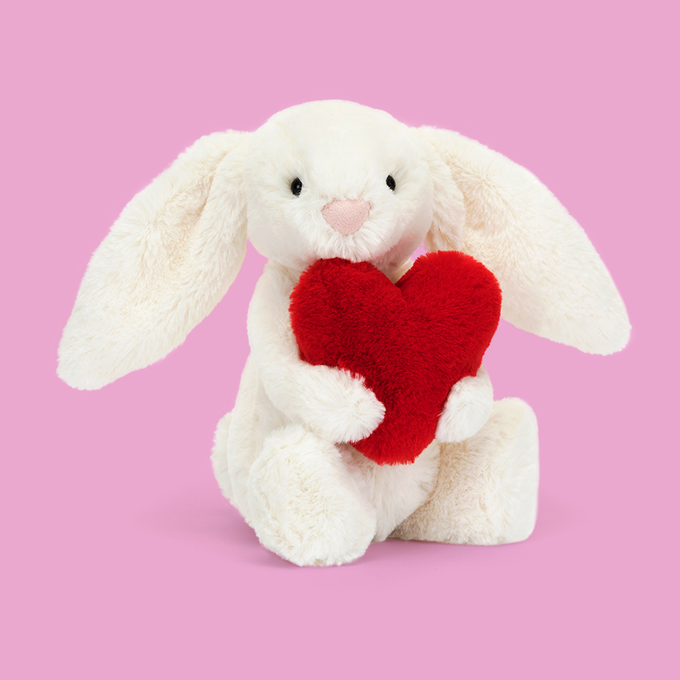 Jellycat Bashful Red Love Heart Bunny Little