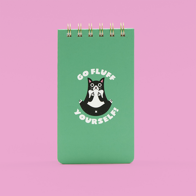 A6 Fluff Yourself Cat Notebook