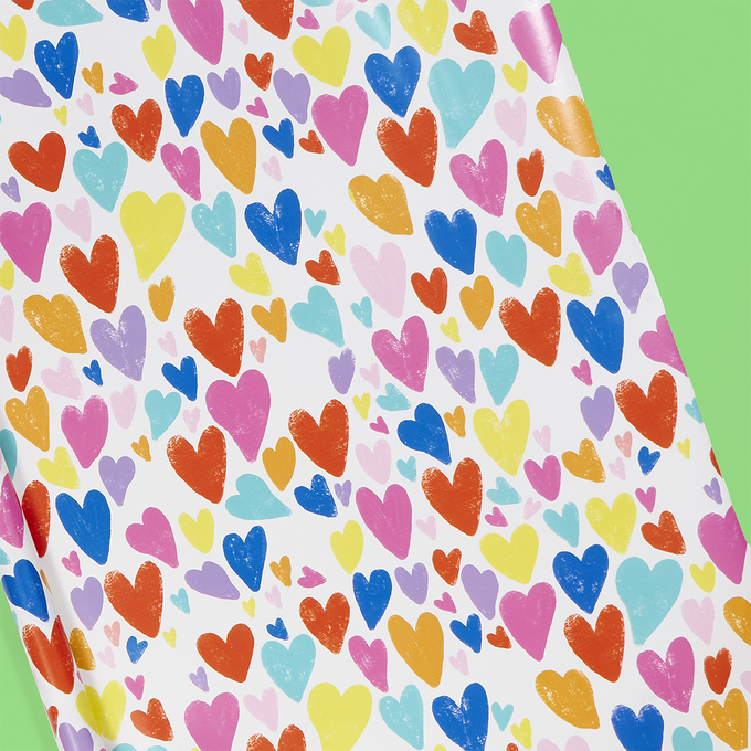 Rainbow Hearts Roll Wrap