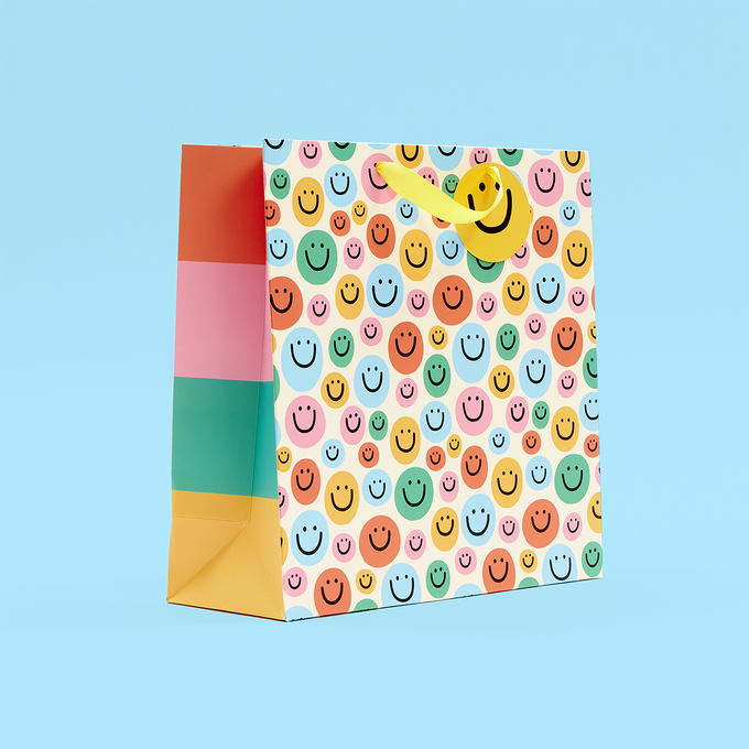 Jumbled Smiley Large Gift Bag