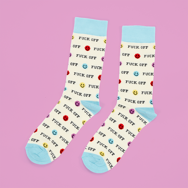 F*ck Off Colourful Smiley Socks