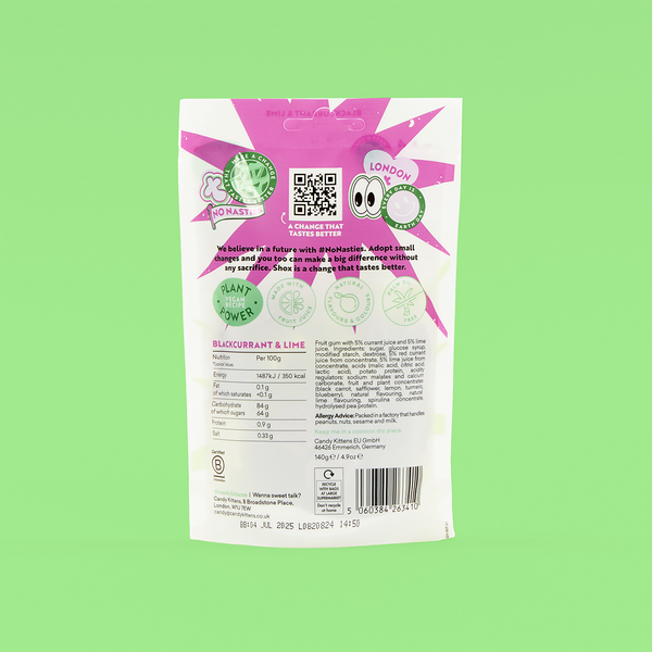 Candy Kittens Sour Shox Blackcurrant & Lime