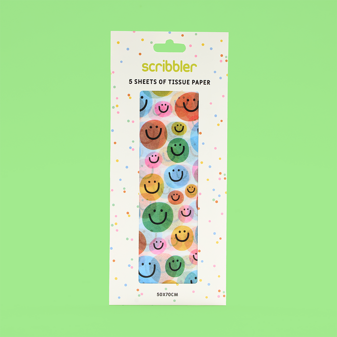 Jumbled Smiley Tissue Paper