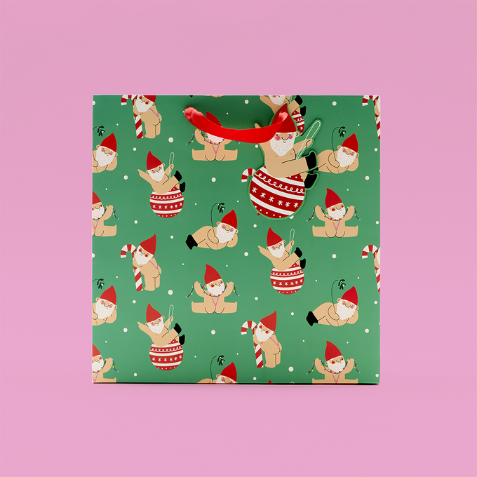 Naughty Gnome Gift Bag - Large