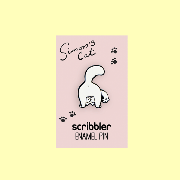 Simon's Cat Bottoms Up Pin Badge