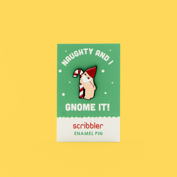 Naughty Gnome Pin Badge