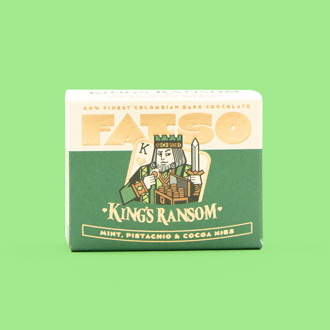 FATSO King's Ransom Mint, Pistachio & Cocoa Nibs Chocolate
