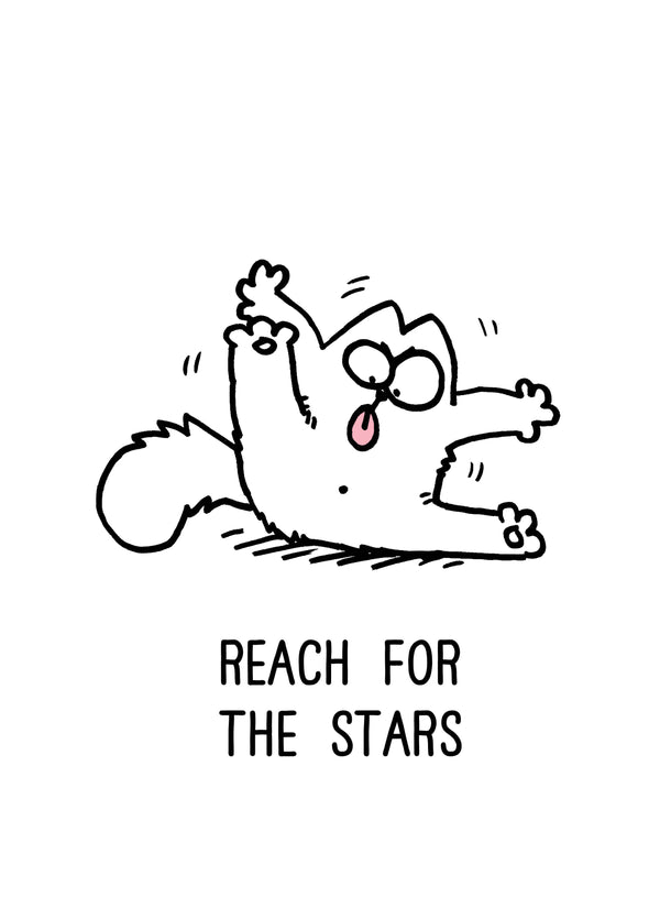 Simon's Cat Reach For The Stars Card