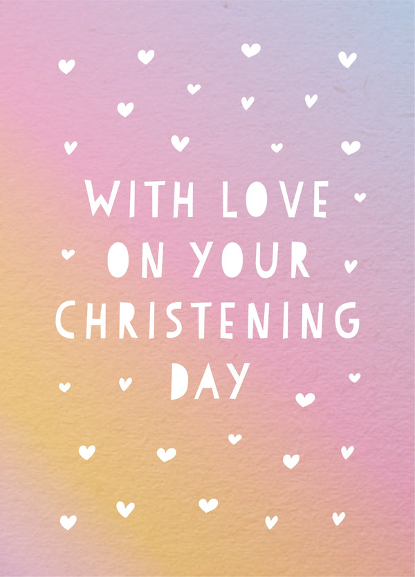 With Love On Your Christening Day Card