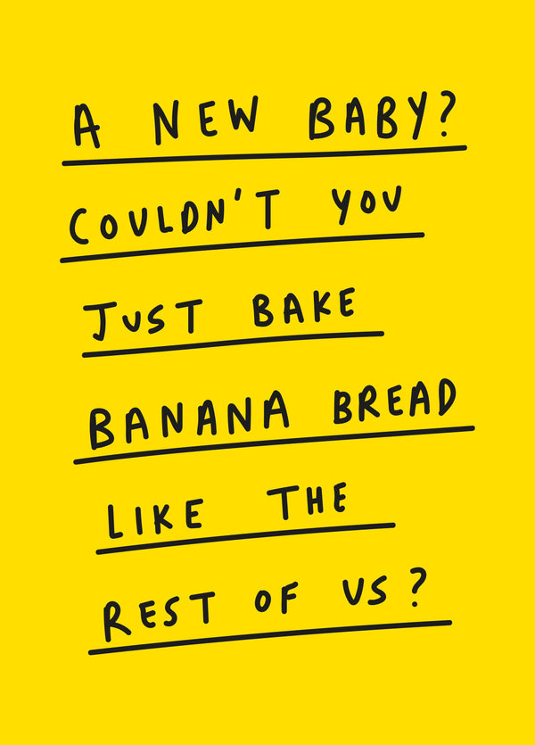 New Baby Banana Bread Card