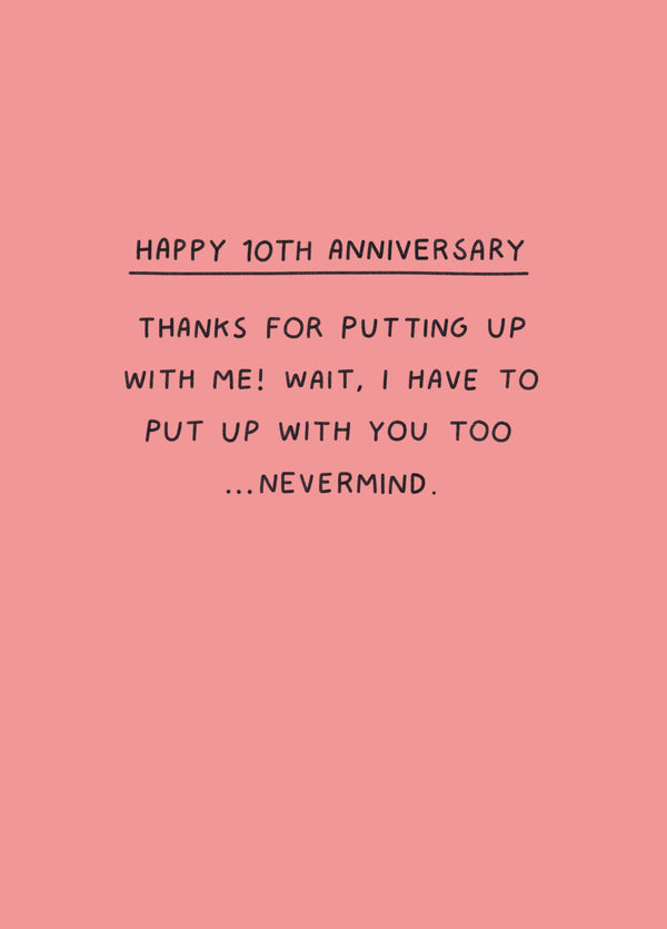 Happy Tenth Anniversary Card