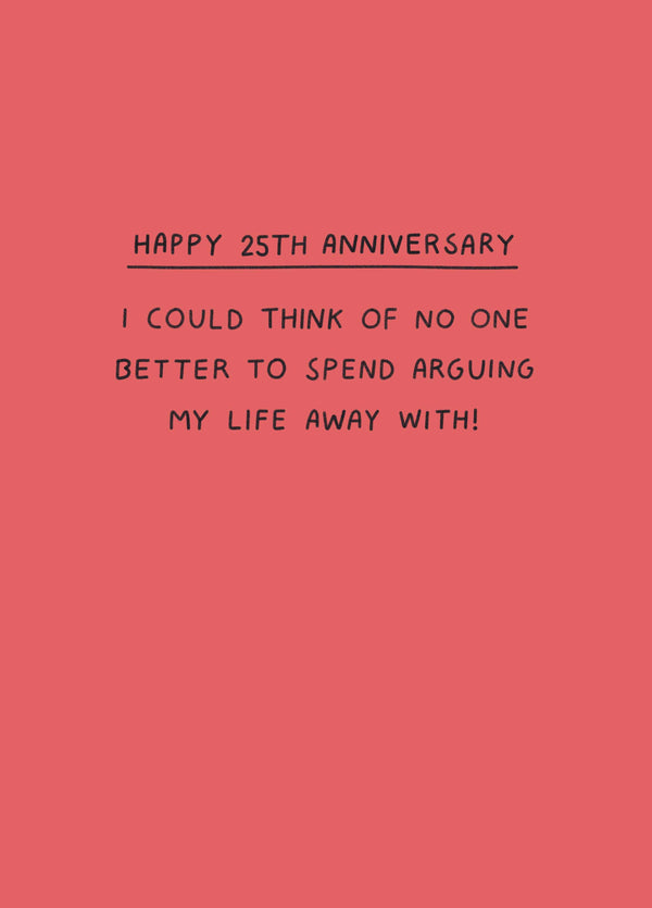 Happy Twenty Fifth Anniversary Card
