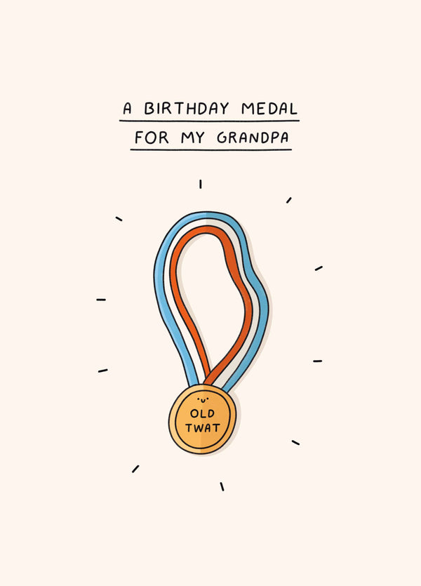 Medal For My Grandpa Card