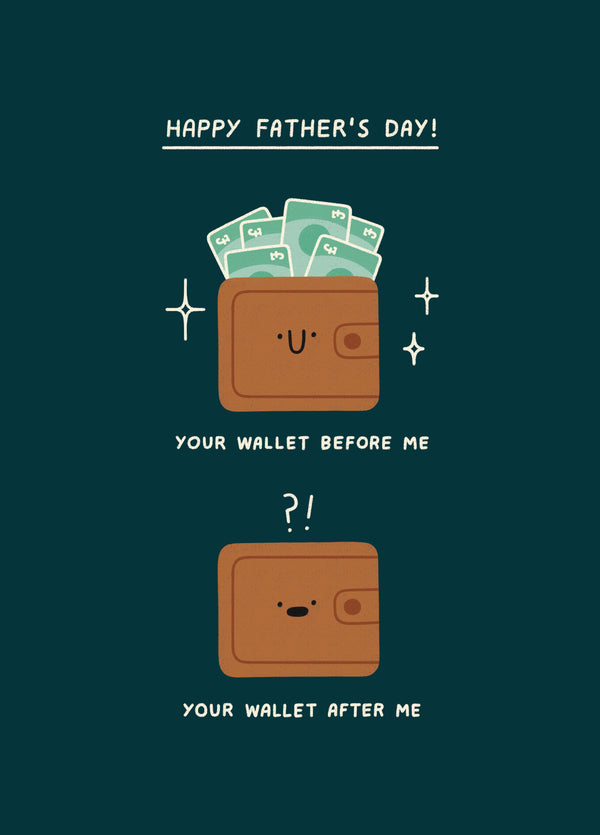 Wallet Before And After Father's Day Card