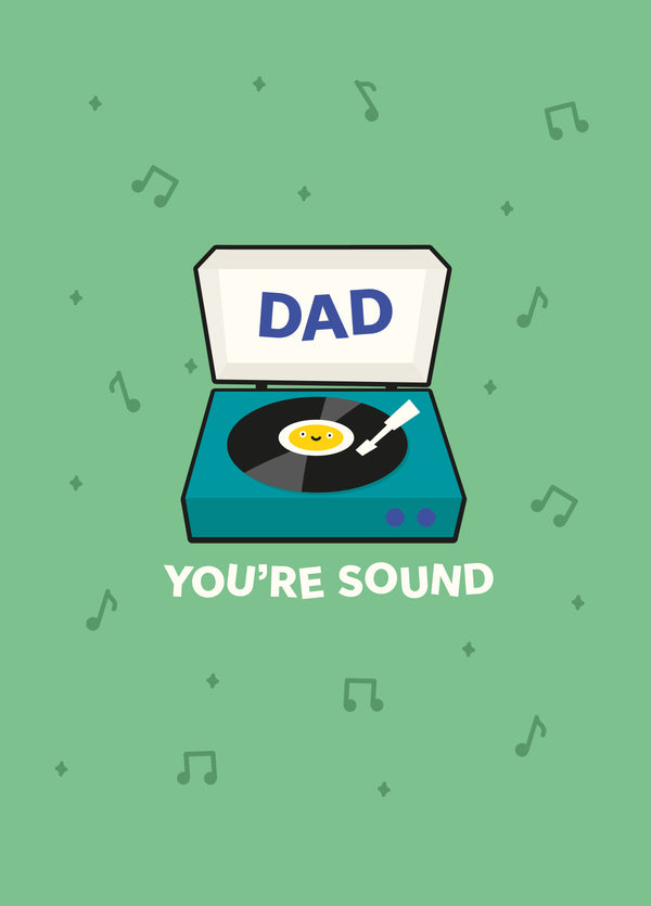 Sound Vinyl Father's Day Card