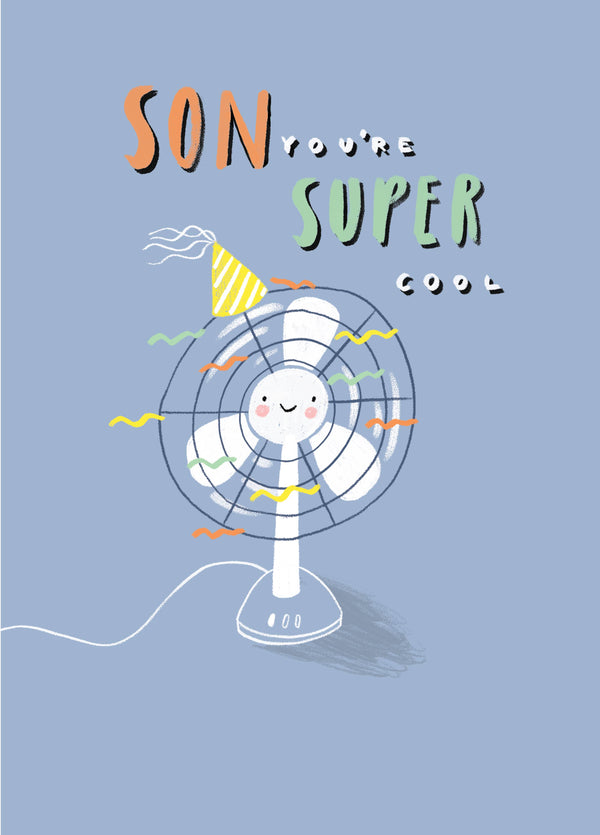 Son Super Cool Fan Birthday Card
