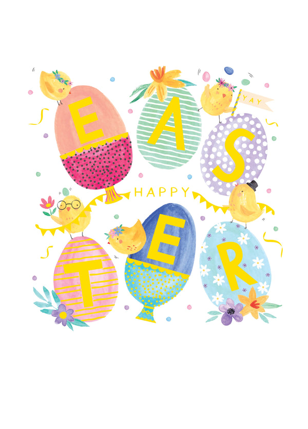 Chicks And Eggs Easter Card
