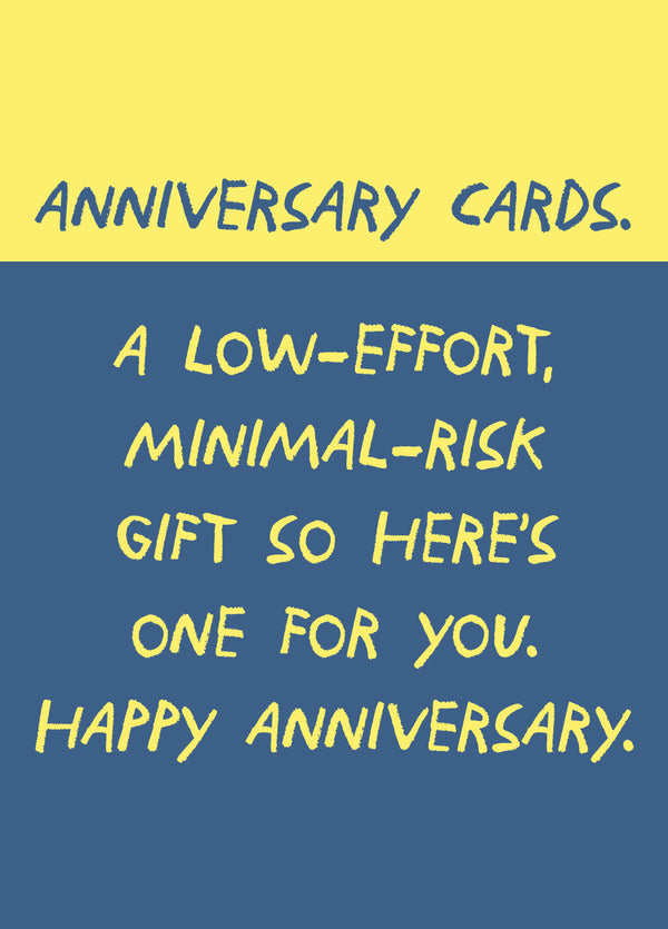 Low Effort Anniversary Card