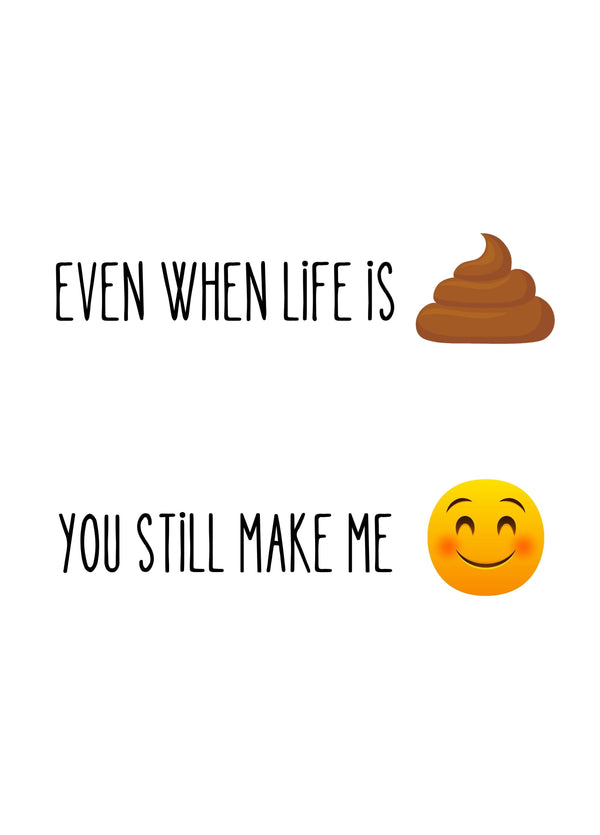 Funny Emoji Thank You Friendship Card