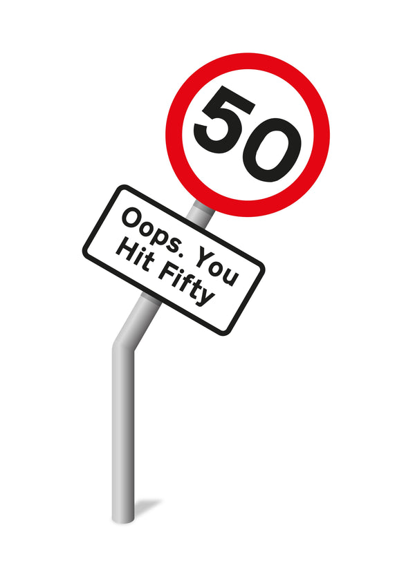 Oops You Hit Fifty Card