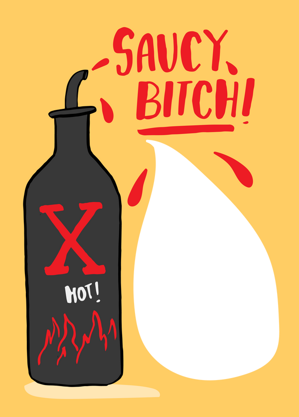 Saucy Bitch Photo Card