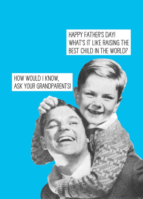 Best Child Retro Father's Day Card
