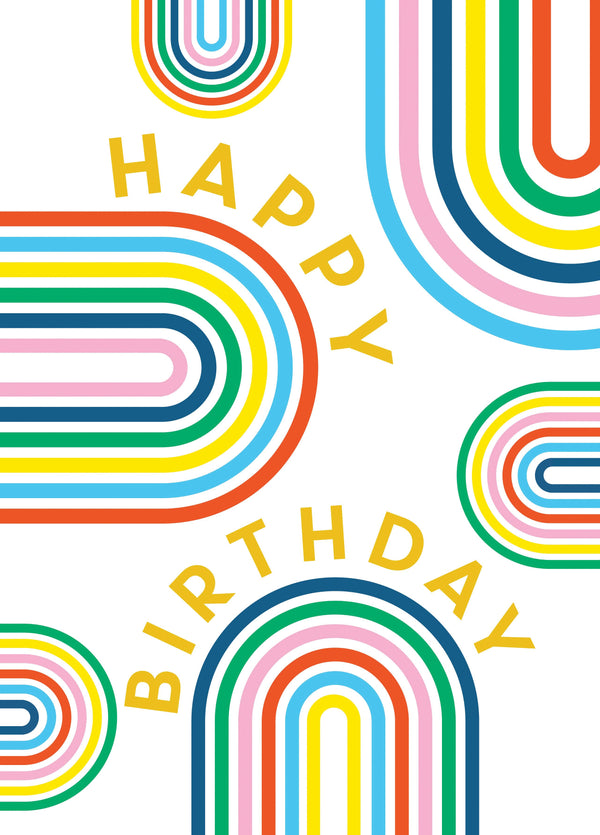 Bold Rainbows Birthday Card