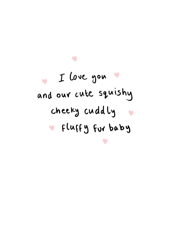 Fluffy Fur Baby Valentine's Card