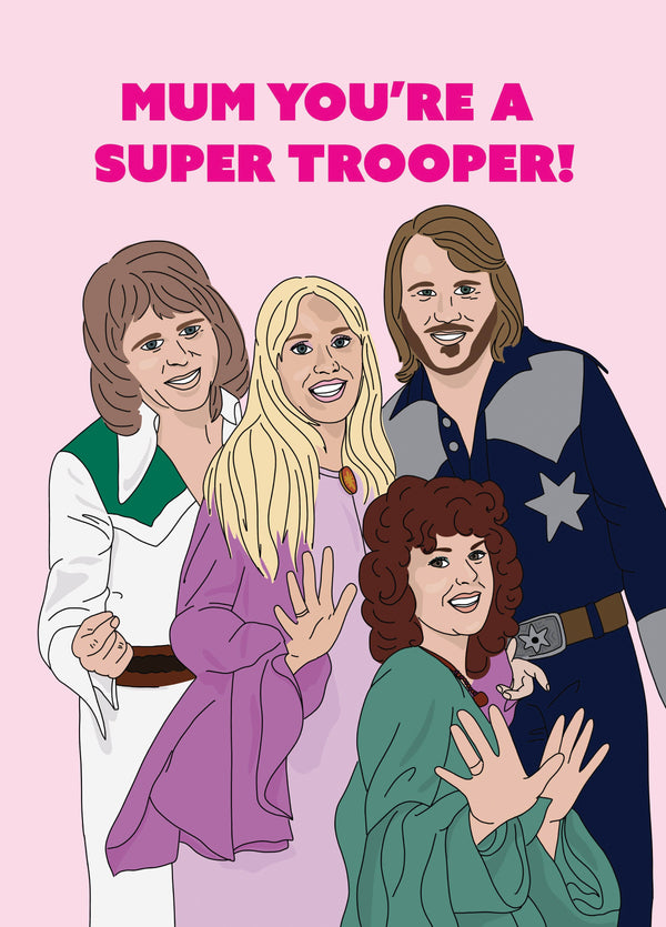 Abba Super Trooper Mother's Day Card