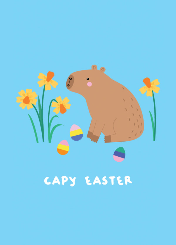Capybara Easter Card