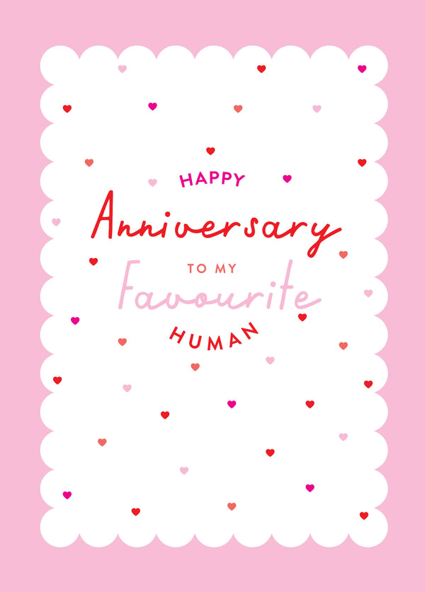 Favourite Human Anniversary Card