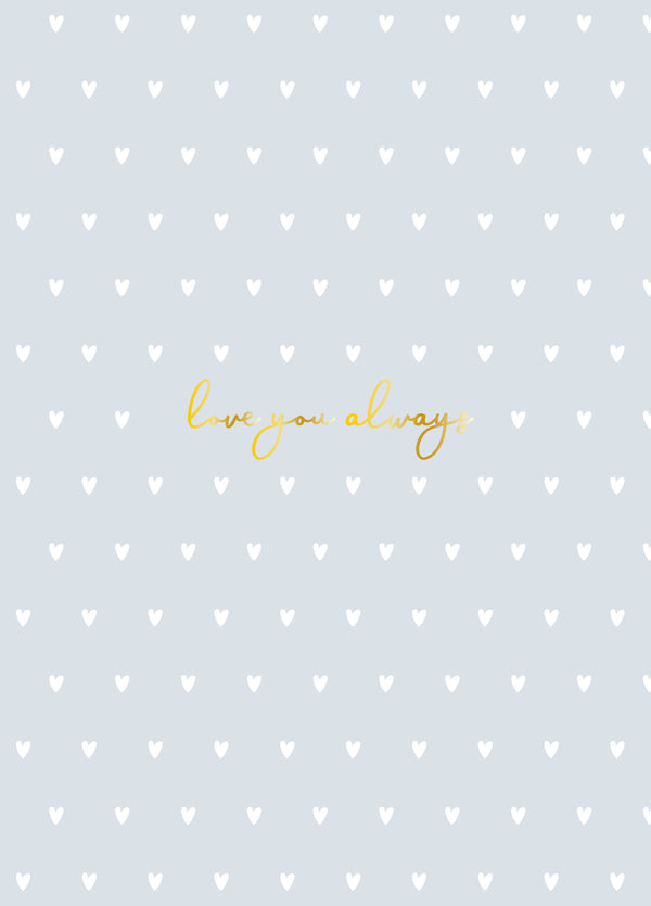 Love You Always Hearts Type Card