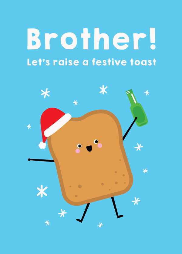 Brother Raise A Toast Christmas Card