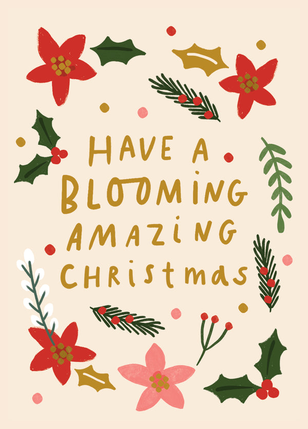Blooming Amazing Floral Christmas Card