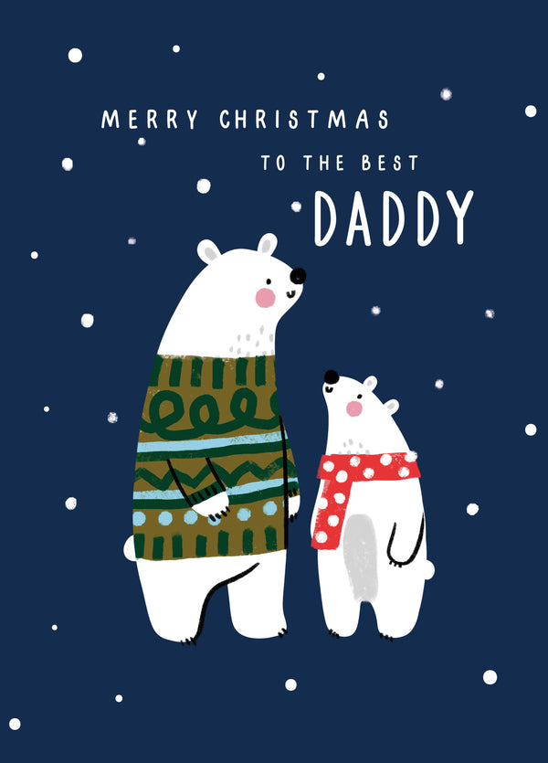 Best Daddy Polar Bears Christmas Card