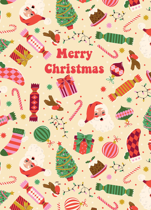 Kitsch Pattern Christmas Card