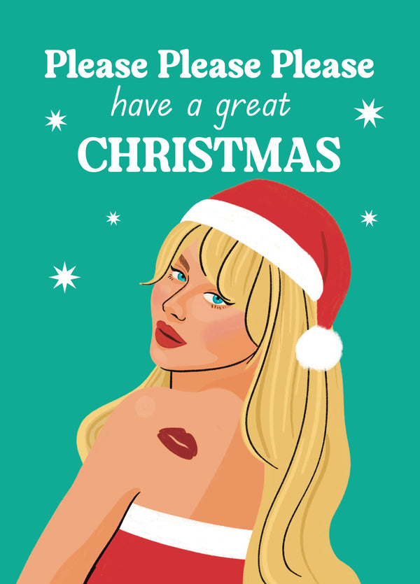 Sabrina Please Please Please Christmas Card