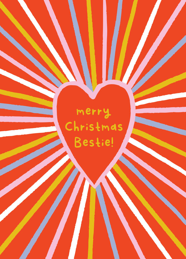 Bestie Heart Christmas Card