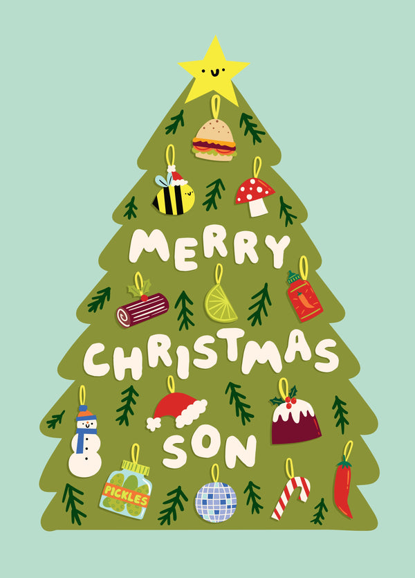 Son Tree Decorations Christmas Card