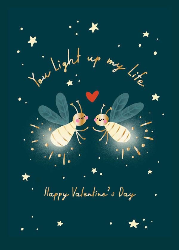 Light Up My Life Firefly Valentine's Card
