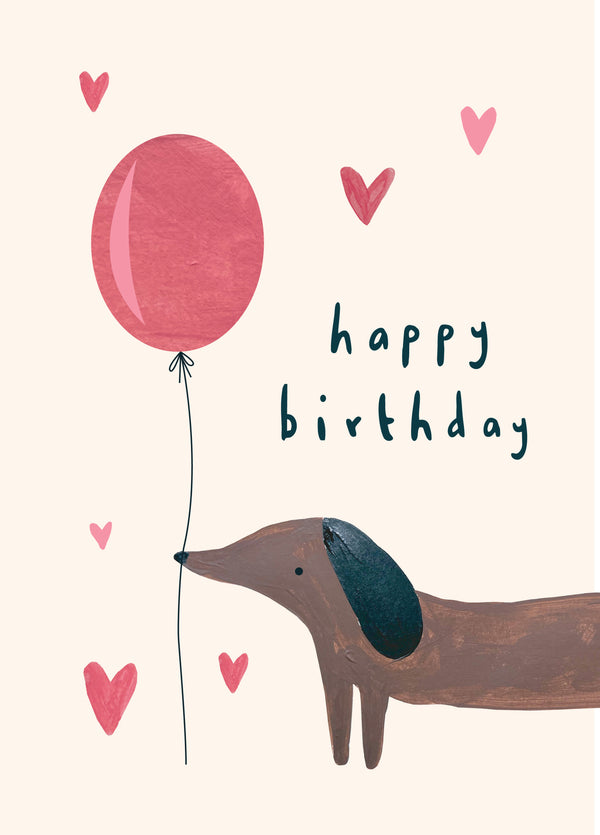Birthday Sausage Dog Card