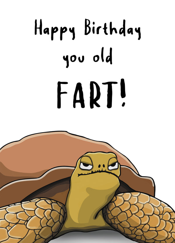 Grumpy Old Tortoise Birthday Card